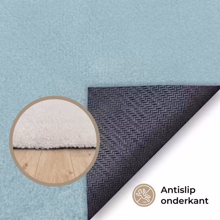 XOXO - Blauw - Rood Vloerkleed Rechthoek klein -uniquesellingpoint_antislip_NL