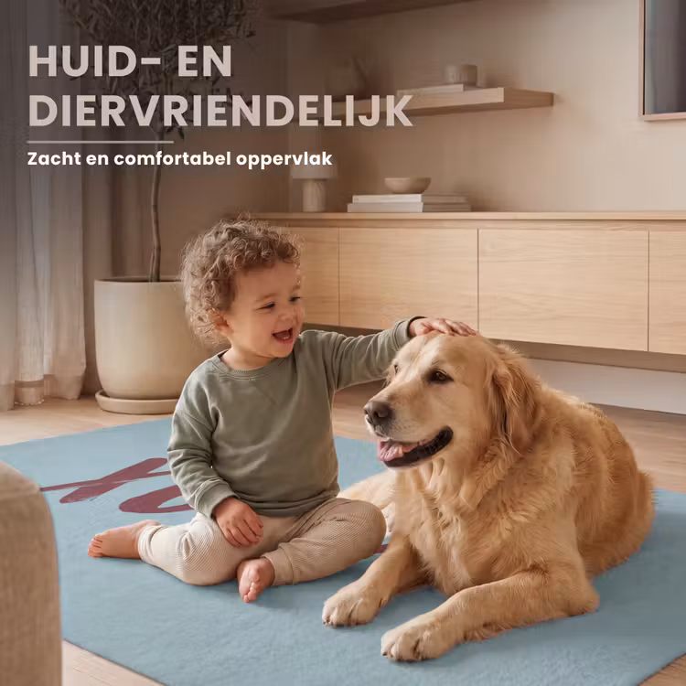 XOXO - Blauw - Rood Vloerkleed Rechthoek klein -uniquesellingpoint_zacht_NL