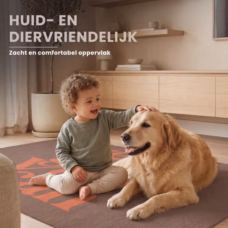 Yes girl you can - Oranje - Bruin Vloerkleed Rechthoek klein -uniquesellingpoint_zacht_NL