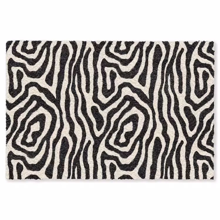 Zebra - Zwart - Abstract Vloerkleed Rechthoek klein 1091 -3d