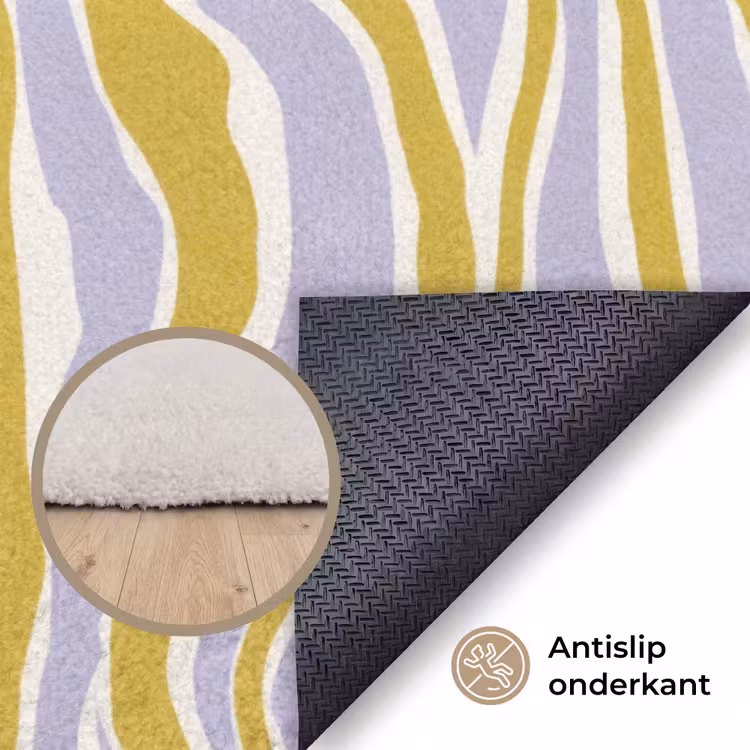 Zebra - Modern - Meerkleurig Vloerkleed Rechthoek klein 1091 -uniquesellingpoint_antislip_NL_DE