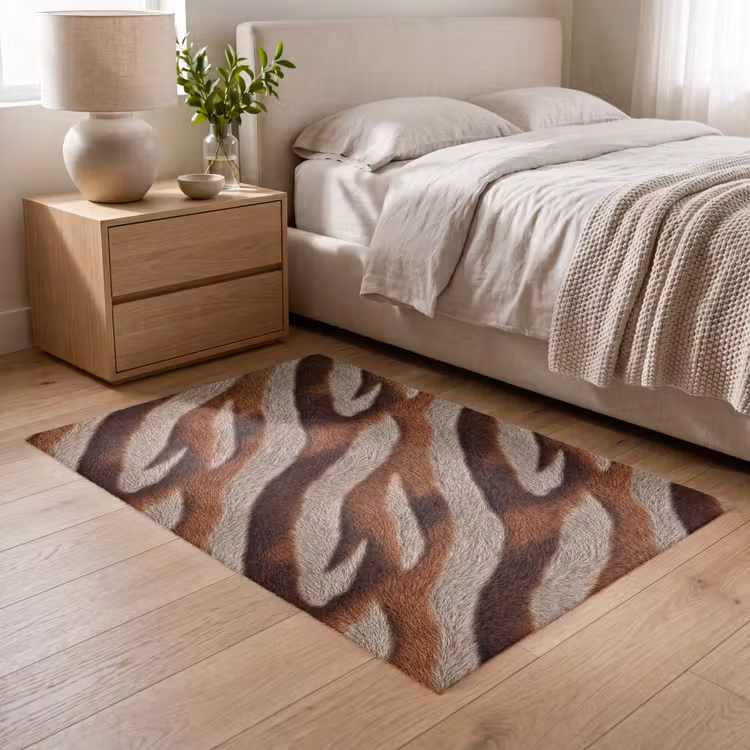 Zebra - Bruin - Patroon Vloerkleed Rechthoek klein 1091 -atmosphere_sfeer3_global