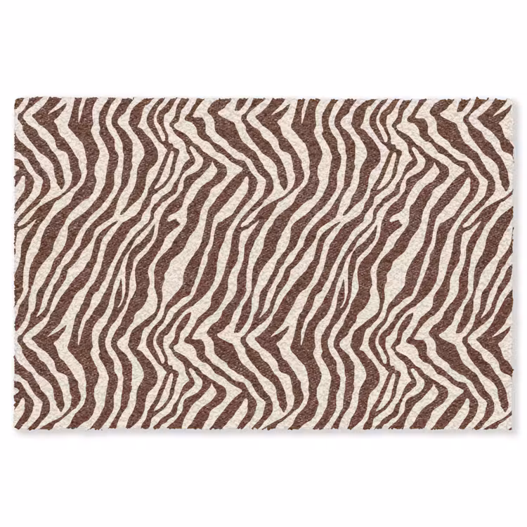 Zebra - Patroon - Zwart - Wit Vloerkleed Rechthoek klein 1091 -3d