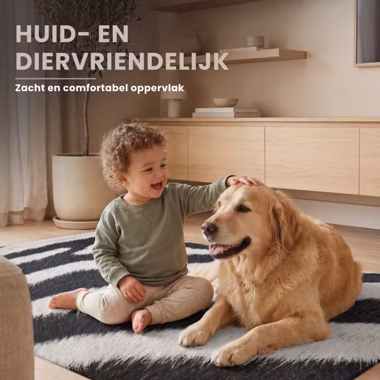 Zebra - Vacht - Klassiek - Zwart - Wit Vloerkleed Rechthoek klein -uniquesellingpoint_zacht_NL