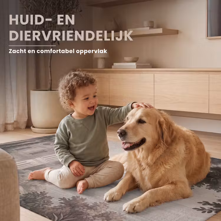 Zee - Villa - Beige Vloerkleed Rechthoek klein -uniquesellingpoint_USP_zachtNL_DE