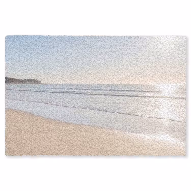 Zee - Zon - Zand Vloerkleed Rechthoek klein -3d