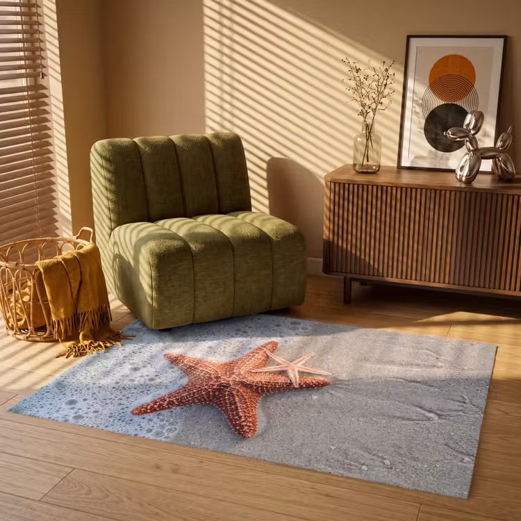 Zeester - Strand - Zee Vloerkleed Rechthoek klein -atmosphere_sfeer1_global