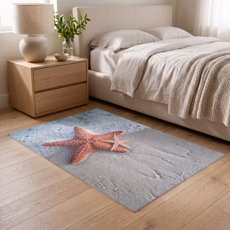 Zeester - Strand - Zee Vloerkleed Rechthoek klein -atmosphere_sfeer3_global