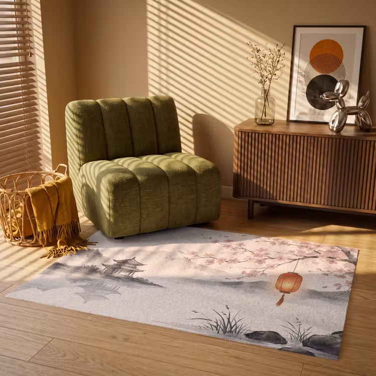 Zon - Japans - Traditioneel Vloerkleed Rechthoek klein -atmosphere_sfeer1_global