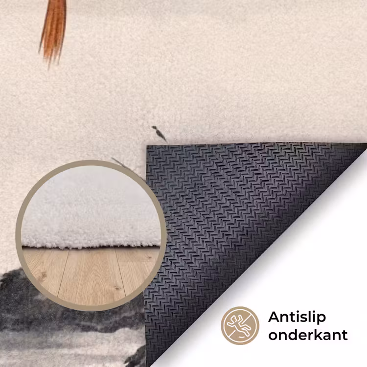Zon - Japans - Traditioneel Vloerkleed Rechthoek klein -uniquesellingpoint_antislip_NL
