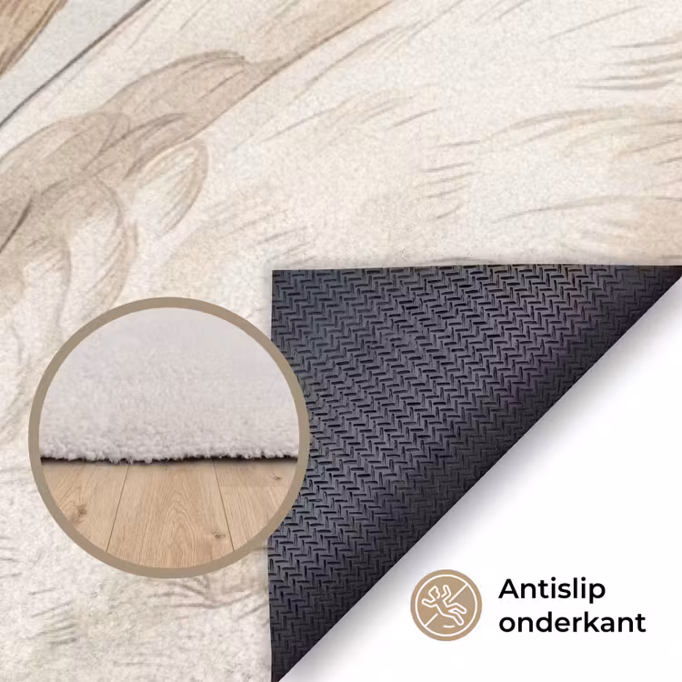 Zwanen - Hartvorm - Dieren Vloerkleed Rechthoek klein -uniquesellingpoint_antislip_NL
