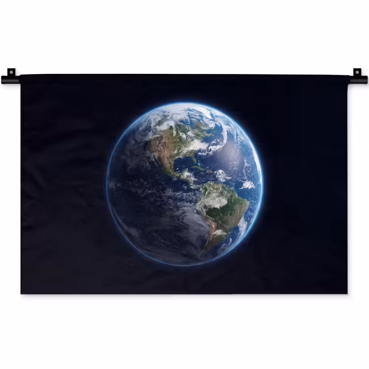 Wandkleed - Aarde - Ruimte - Kosmos - Aarde - Ruimte - Kosmos Wandkleed katoen klein