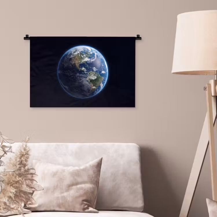 Wandkleed - Aarde - Ruimte - Kosmos - Aarde - Ruimte - Kosmos Wandkleed katoen klein