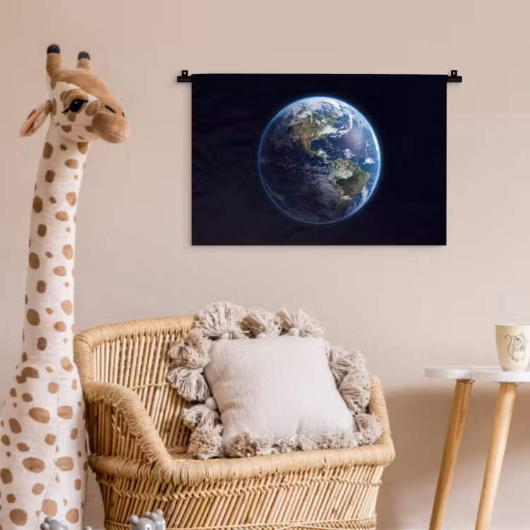 Wandkleed - Aarde - Ruimte - Kosmos - Aarde - Ruimte - Kosmos Wandkleed katoen klein
