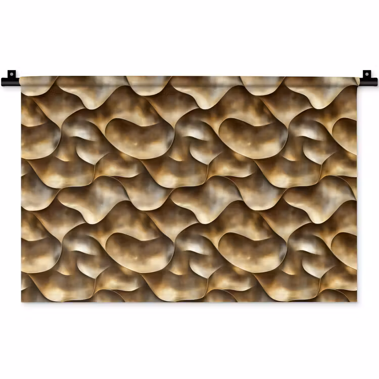 Abstract - Antiek - Goud Wandkleed katoen klein 269 -zz3d