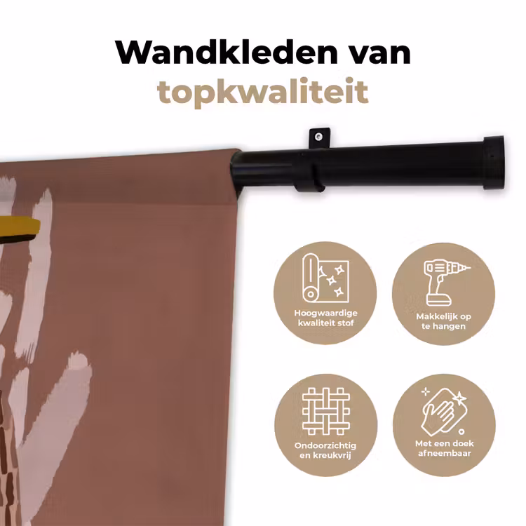 Abstract - Figuur - Illustratie - Hoed Wandkleed katoen klein -sfeer2