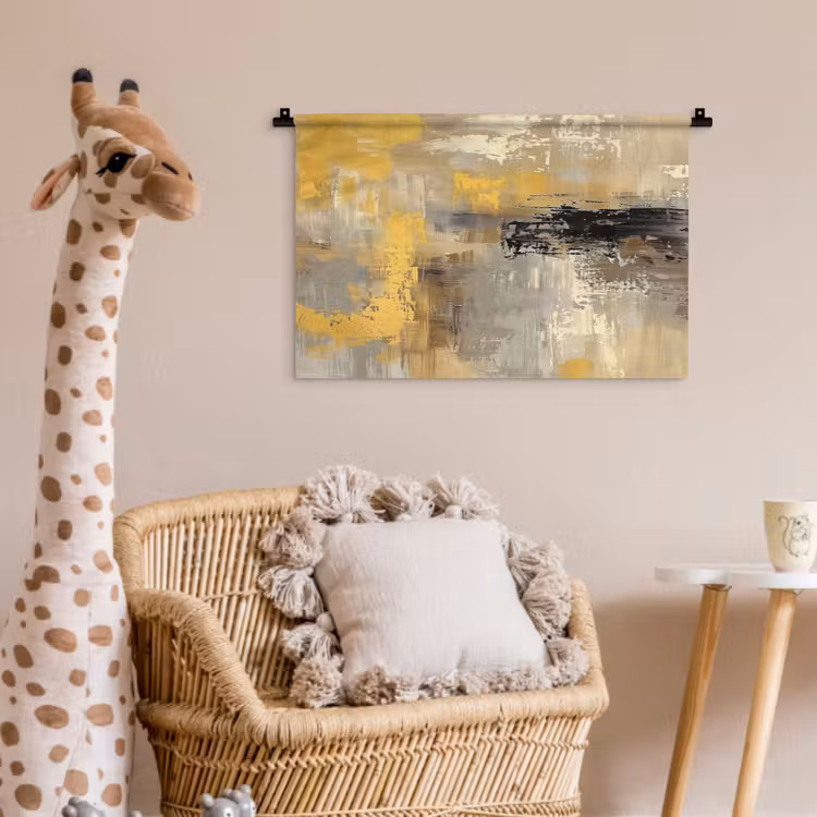 Abstract - Geel - Modern - Beige Wandkleed katoen klein -wsfeer5_kind