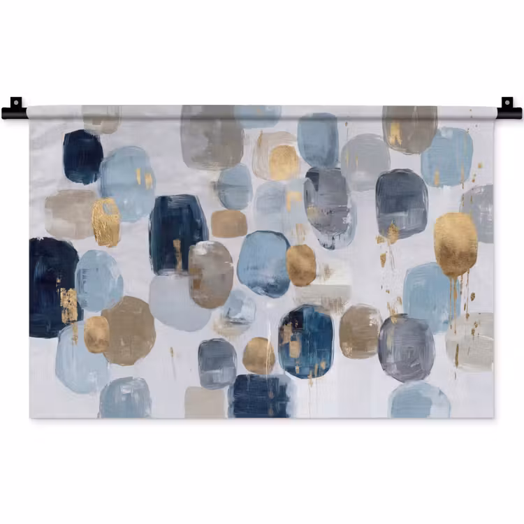 Abstract - Goud - Vormen Wandkleed katoen klein -zz3d