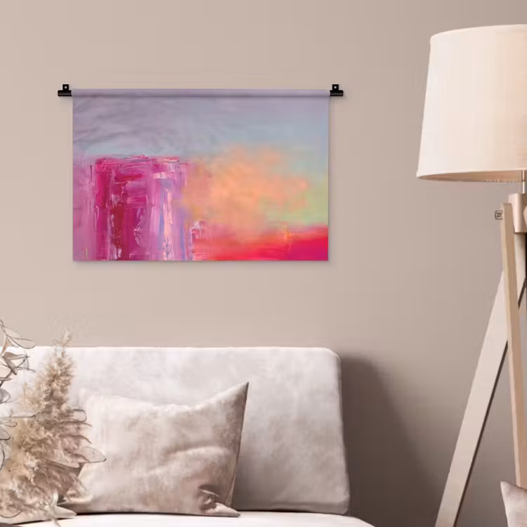 Abstract - Kleuren - Modern - Roze Wandkleed katoen klein -sfeer4
