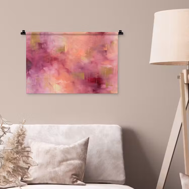 Abstract - Kleuren - Modern - Roze - Paars Wandkleed katoen klein -sfeer4