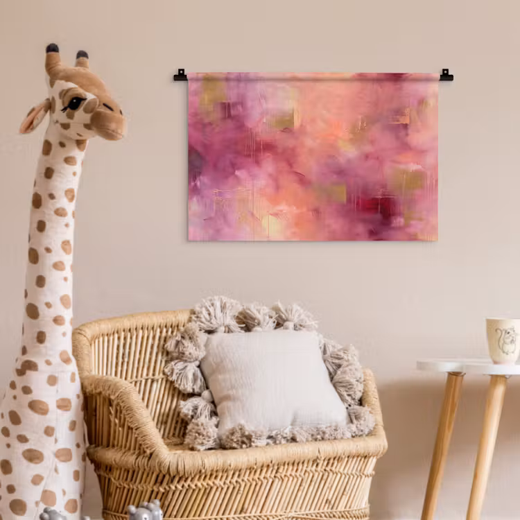 Abstract - Kleuren - Modern - Roze - Paars Wandkleed katoen klein -wsfeer5_kind