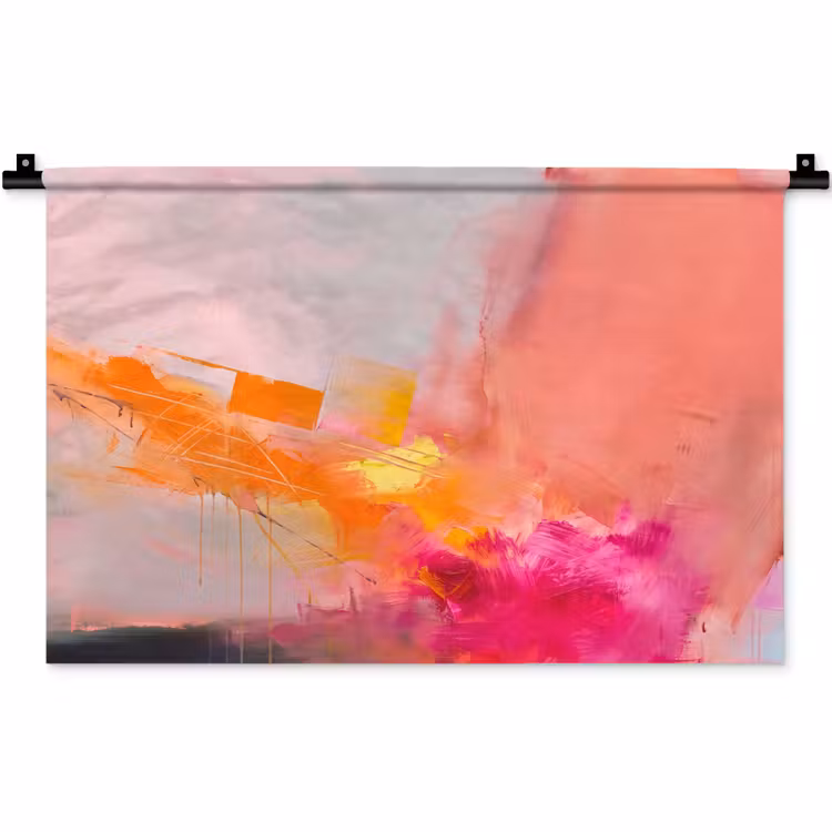 Abstract - Kleurrijk - Modern - Roze Wandkleed katoen klein -zz3d