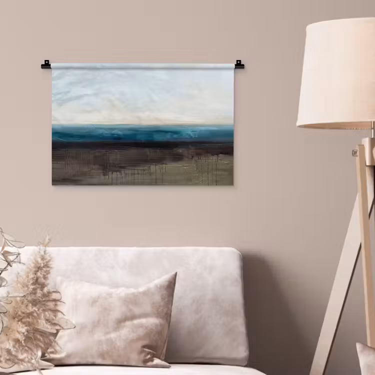 Abstract - Landschap - Horizon - Blauw - Modern Wandkleed katoen klein -sfeer4