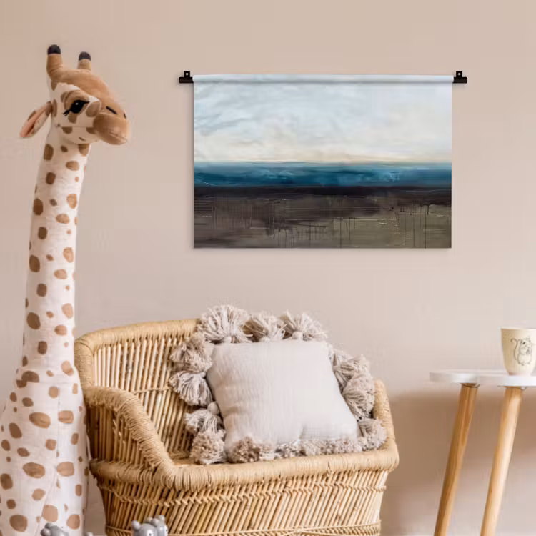 Abstract - Landschap - Horizon - Blauw - Modern Wandkleed katoen klein -wsfeer5_kind