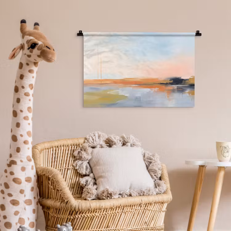 Abstract - Landschap - Horizon - Modern - Kleurrijk Wandkleed katoen klein -wsfeer5_kind