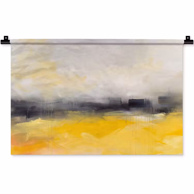 Abstract - Landschap - Modern - Geel Wandkleed katoen klein -zz3d