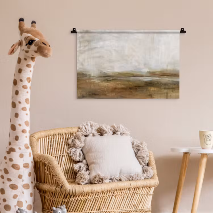 Abstract - Landschap - Natuur - Beige - Bruin Wandkleed katoen klein -wsfeer5_kind