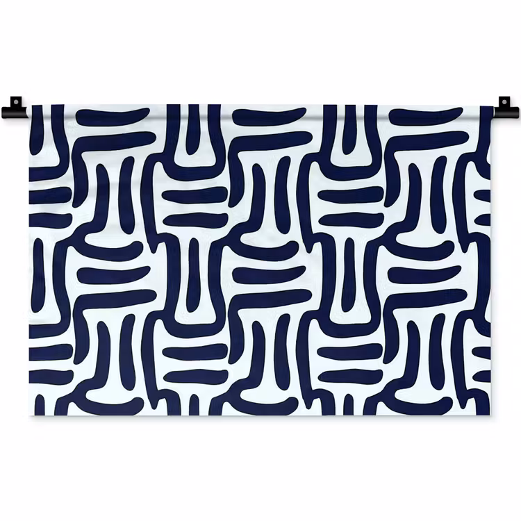 Abstract - Modern - Blauw Wandkleed katoen klein 269 -zz3d