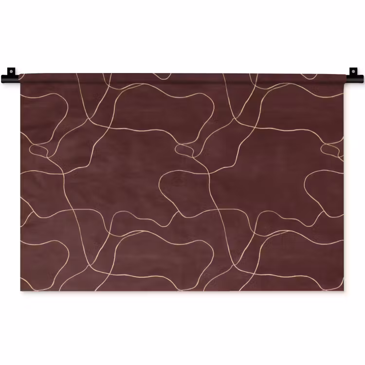 Abstract - Modern - Bruin Wandkleed katoen klein 269 -zz3d