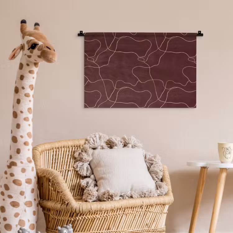 Abstract - Modern - Bruin Wandkleed katoen klein 269 -wsfeer5_kind