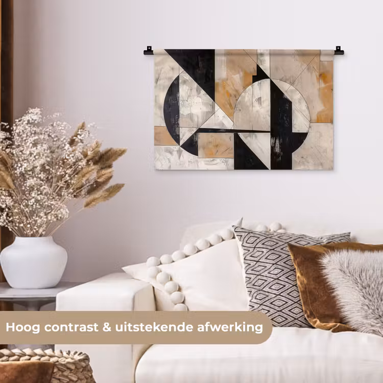 Abstract - Modern - Geometrisch - Pastel Wandkleed katoen klein -sfeer1