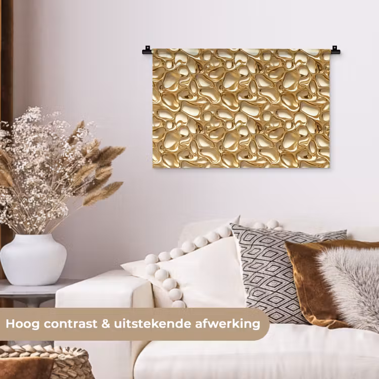Abstract - Modern - Goud Wandkleed katoen klein 269 -sfeer1