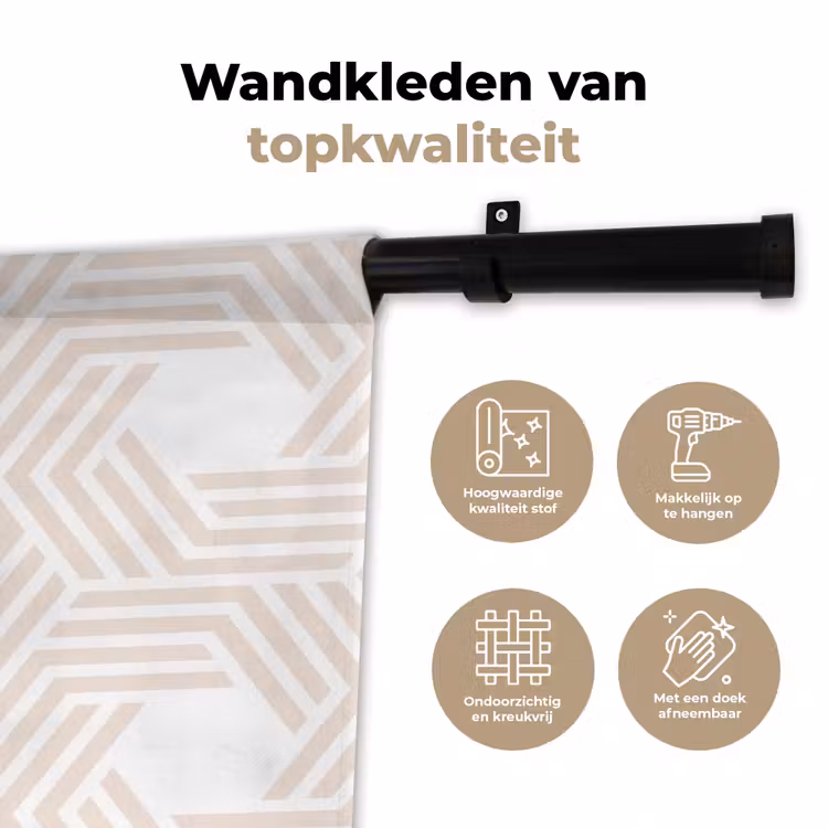 Abstract - Patronen - Design Wandkleed katoen klein 269 -sfeer2