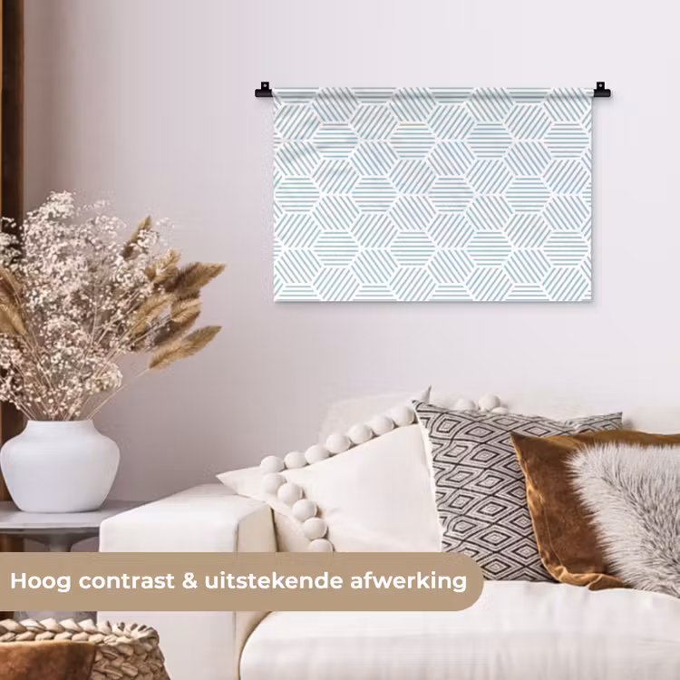 Abstract - Patronen - Design Wandkleed katoen klein 269 -sfeer1