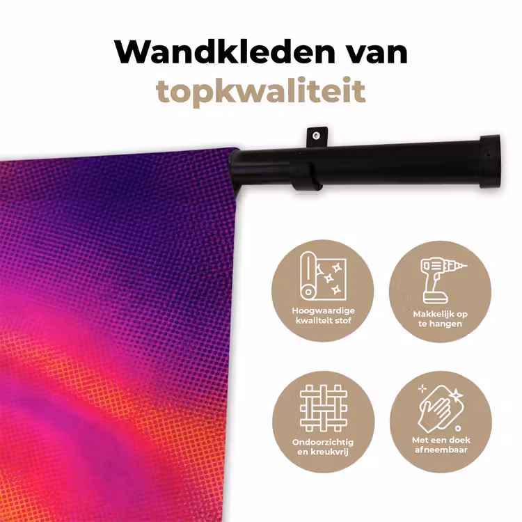 Abstract - Patroon - Kleurverloop Wandkleed katoen klein -sfeer2