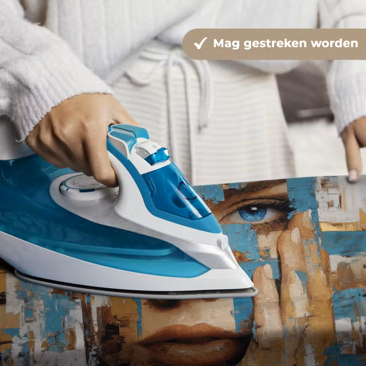 Abstract - Penseelstreken - Blauw - Gezicht Wandkleed katoen klein -sfeer9