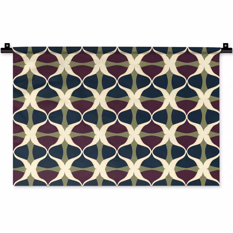 Abstract - Retro - Kleurrijk Wandkleed katoen klein 269 -zz3d