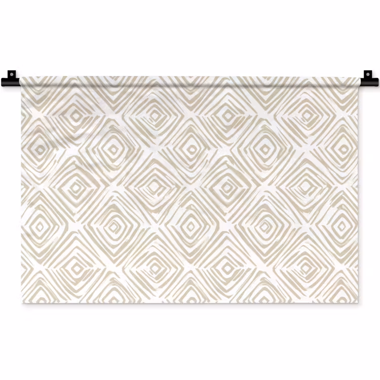 Abstract - Ruit - Beige Wandkleed katoen klein 269 -zz3d