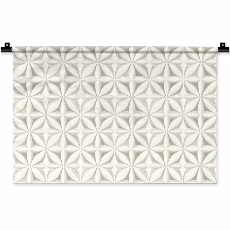 Abstract - Structuur - Grijs - Wit Wandkleed katoen klein 269 -zz3d