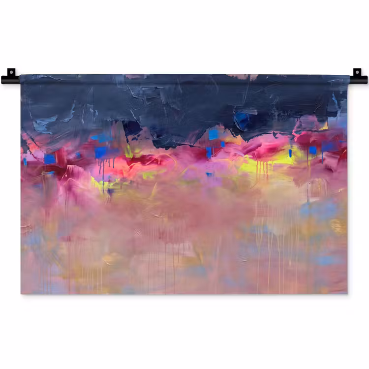 Abstract - Textuur - Kleuren - Modern - Roze Wandkleed katoen klein -zz3d