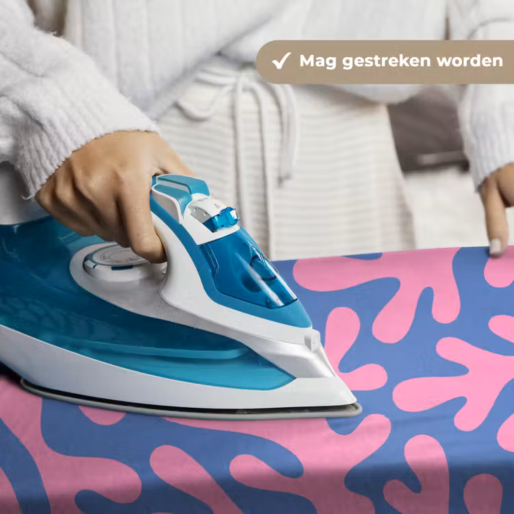 Abstract - Vormen - Roze - Blauw Wandkleed katoen klein -sfeer9
