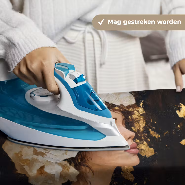 Abstract - Vrouw - Bloemen - Wit Wandkleed katoen klein -sfeer9