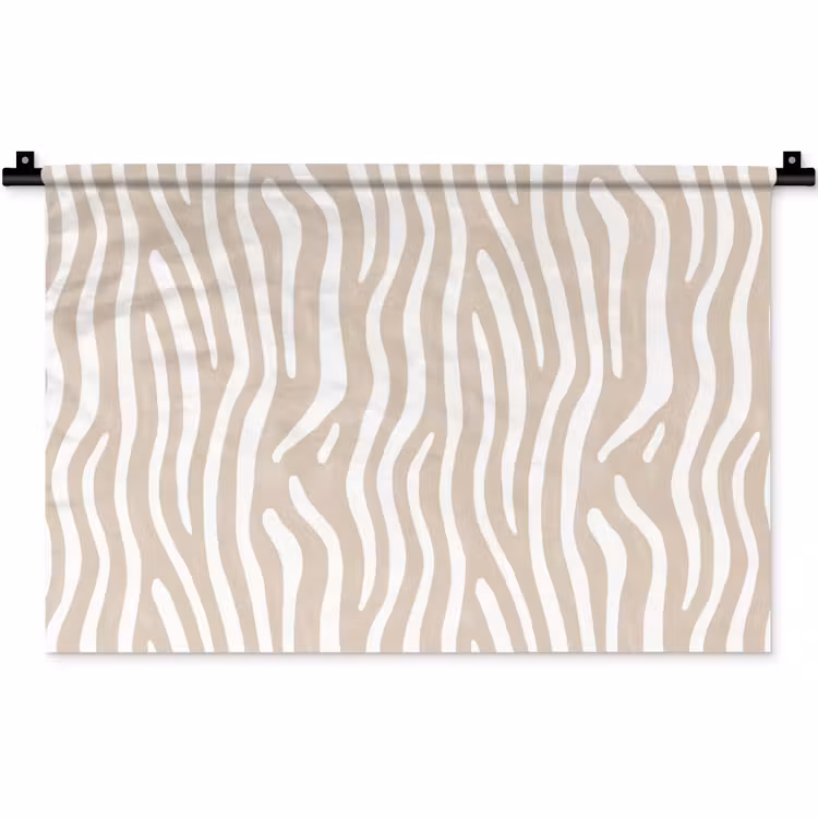 Abstract - Zebra - Beige Wandkleed katoen klein 269 -zz3d