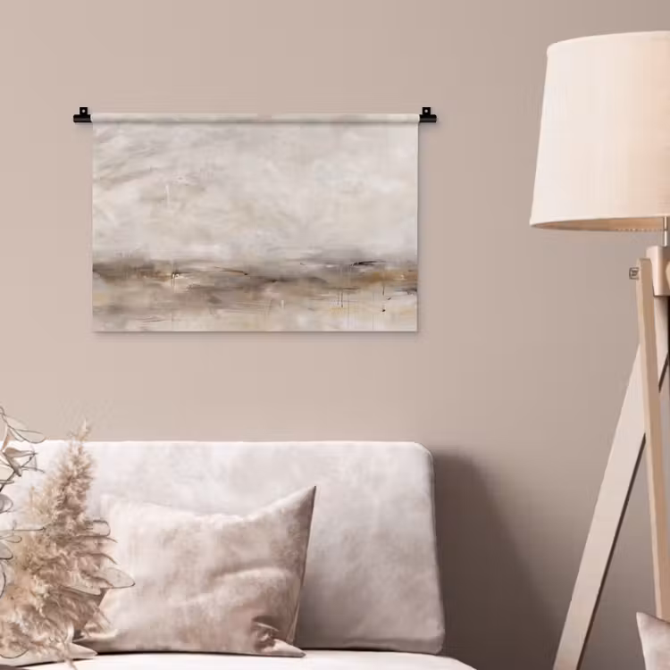 Abstrakt - Landschap - Modern - Beige - Kunst Wandkleed katoen klein -sfeer4