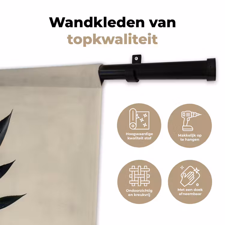 Agaveplant - Symmetrisch - Groen Wandkleed katoen klein -sfeer2