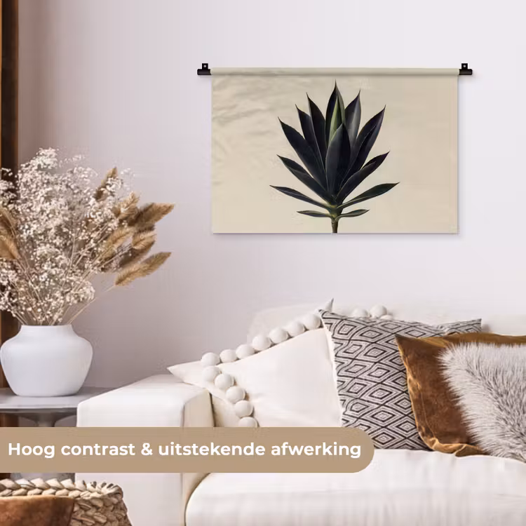Agaveplant - Symmetrisch - Groen Wandkleed katoen klein -sfeer1